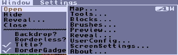 Bonk Menu Window Open