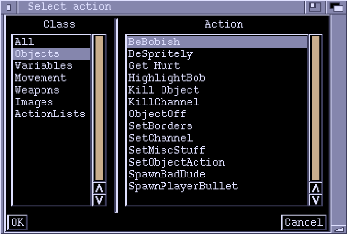 Zonk ActionLists Objects