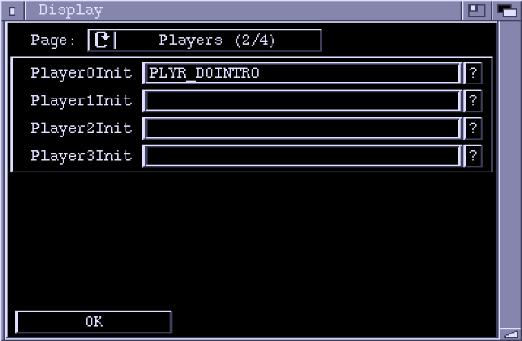 Zonk Display Players Window