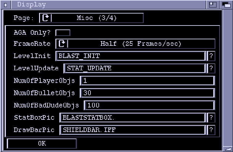 Zonk Display Misc Window