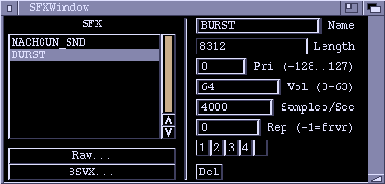 Zonk Sound Effects Window