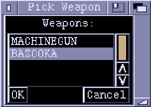 Zonk Weapons Pick Window